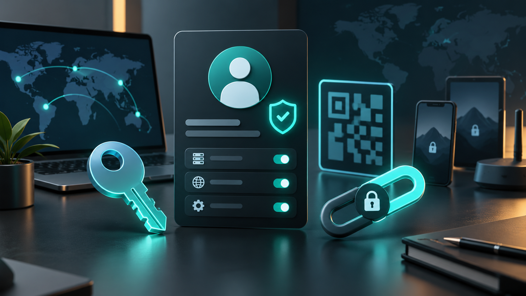 Уникальная обложка статьи про VPN-ключ и ссылку подписки